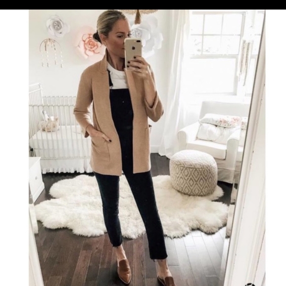 sweater blazer camel